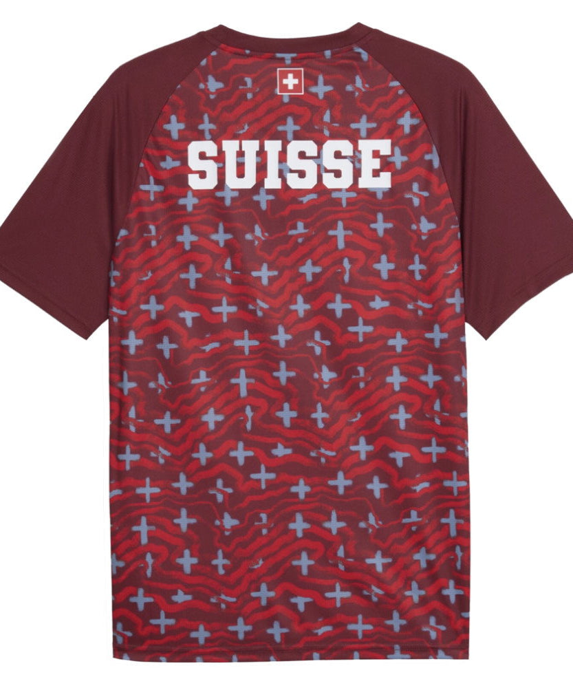 2026-2027 Switzerland Warm Up Jersey (Red) Back
