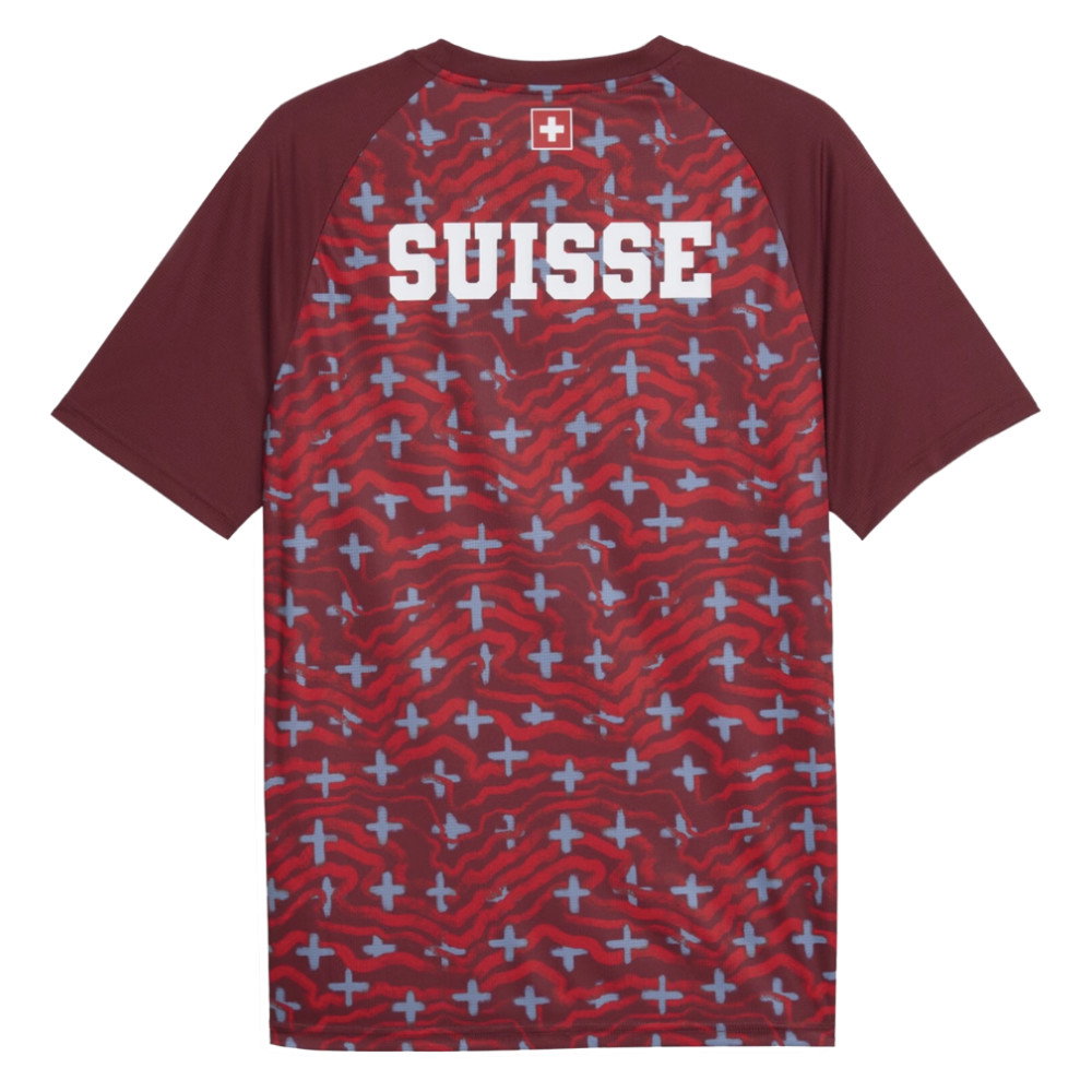 2026-2027 Switzerland Warm Up Jersey (Red) Back